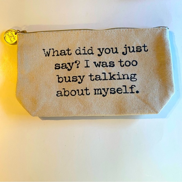 Cupcakes & Cartwheels Canvas zippered bag 9” L x 5” H - Picture 1 of 4